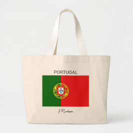 Anpassat namn Portugals Flagga Jumbo Tygkasse