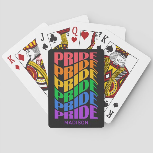 Anpassat Namn Pride Casinokort (Baksidan)