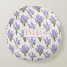 Anpassat namn Provence Lavender Dekorativ kudde