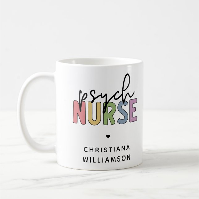 Anpassat namn Psych-sjuksköterska | Psykiska sjuks Kaffemugg (Vänster)