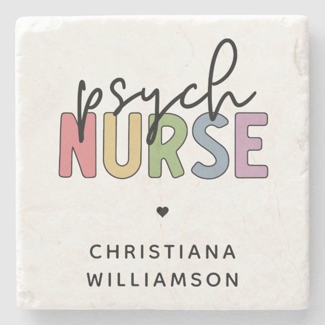 Anpassat namn Psych-sjuksköterska | Psykiska sjuks Stenunderlägg (Framsidan)