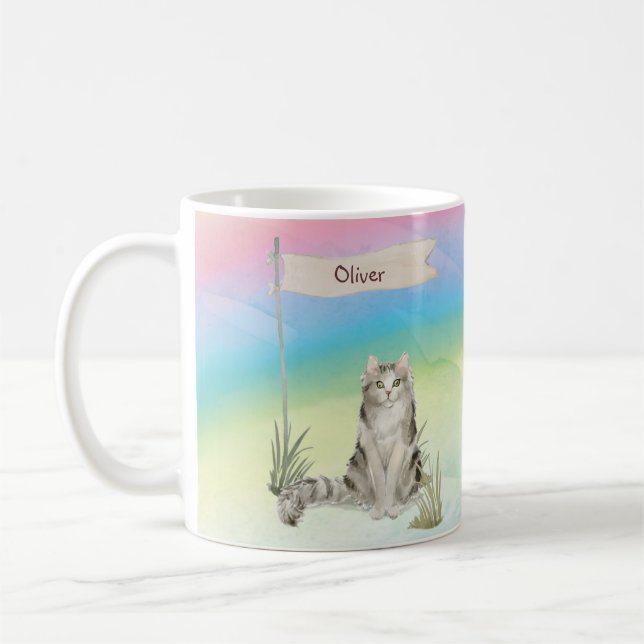 Anpassat namn Ragamuffin Cat Pet Kaffemugg (Vänster)
