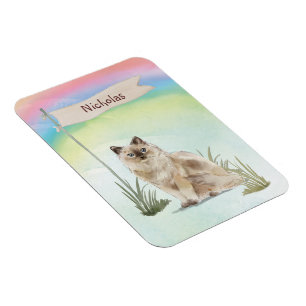 Anpassat namn Ragdoll Cat Pet Magnet