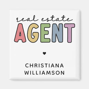 Anpassat namn Real Gods Agent Realtor-gåvor Magnet