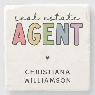 Anpassat namn Real Gods Agent   Realtor-gåvor Stenunderlägg