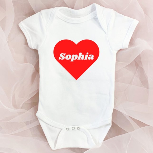 Anpassat namn Red Heart Valentine Day T Shirt (Skapare uppladdad)
