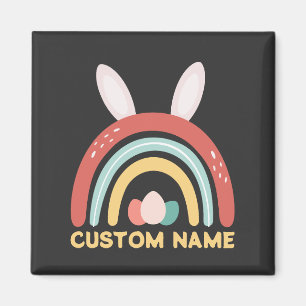 Anpassat namn Regbow Egg Bunny Ear Cute Påsk Magnet