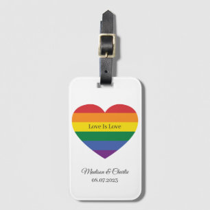 Anpassat namn Regbow Heart Bagagebricka