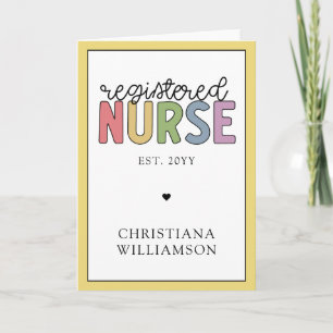 Anpassat namn Registrerat Nurse RN Nurse Studenten Kort