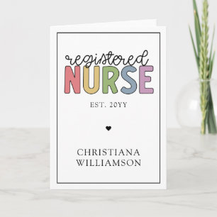 Anpassat namn Registrerat Nurse RN Nurse Studenten Kort