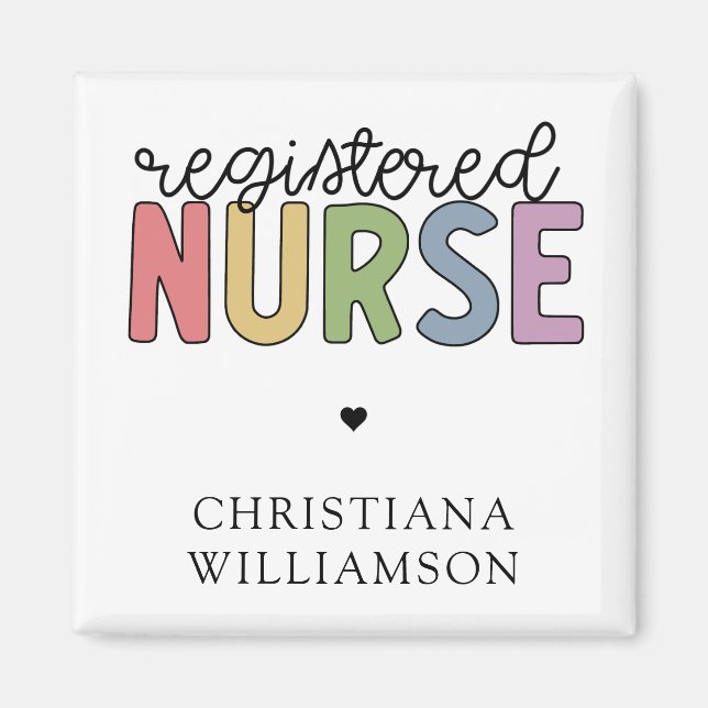 Anpassat namn Registrerat Nurse RN Nurse Studenten Magnet (Framsidan)