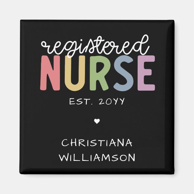 Anpassat namn Registrerat Nurse RN Nurse Studenten Magnet (Framsidan)