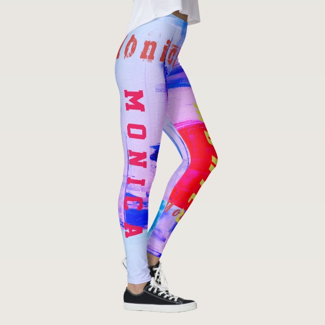 Anpassat namn Regnbåge Leggings (Höger)