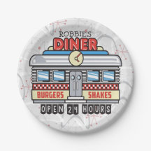 Anpassat NAMN Retro 50s Middag - signera femtio at