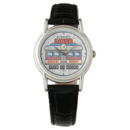 Anpassat NAMN Retro 50s Middag - signera femtio at Armbandsur