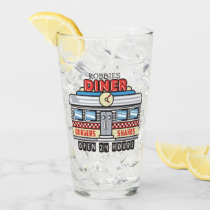 Anpassat NAMN Retro 50s Middag - signera femtio at Glaskopp