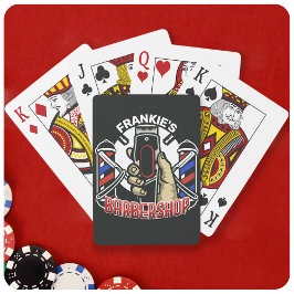Anpassat namn Retro Barber Shop Pole Barbershop Casinokort