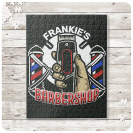 Anpassat namn Retro Barber Shop Pole Barbershop Pussel