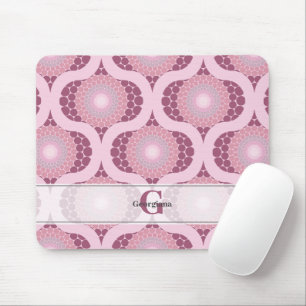 Anpassat namn Retro Radiant Dusky Ro Dot Mandala Musmatta