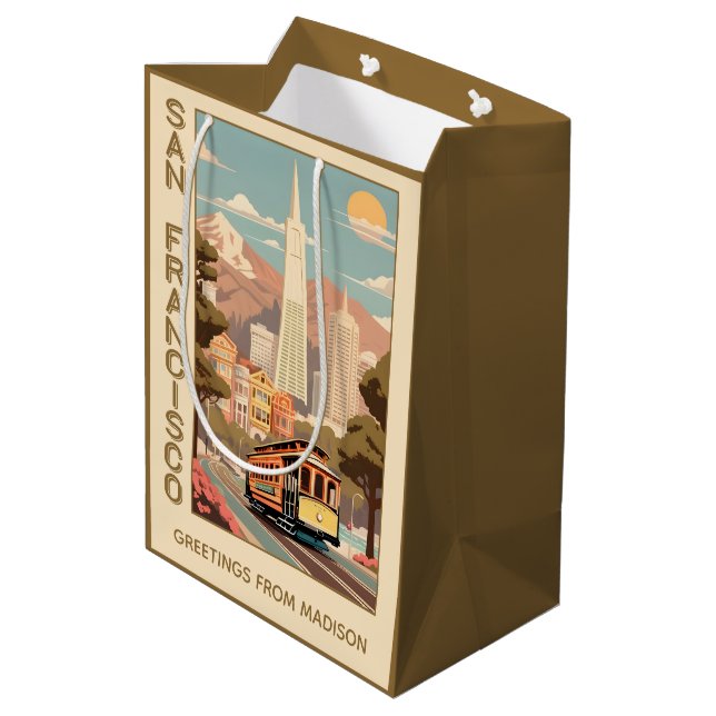 Anpassat namn Retro San Francisco (Baksidan Vinklad)
