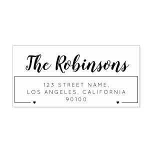 ANPASSAT NAMN   Returadress gummi frimärke Självfärgande Stämpel