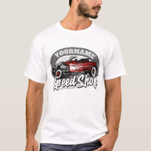 Anpassat NAMN Rockabilly Roadster Speed Shop Garag