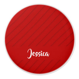 Anpassat namn: röd diagonal plasttextur knopp