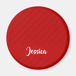 Anpassat namn: röd diagonal plasttextur magnet
