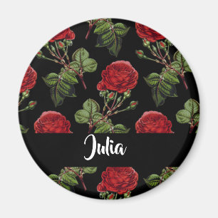 Anpassat namn röd ros magnet