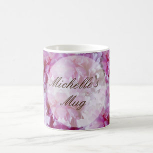 Anpassat namn Rosa Flowers Mugg