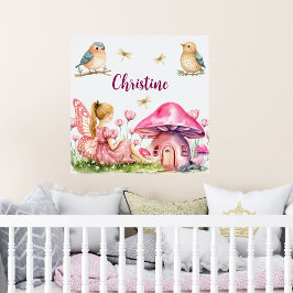 Anpassat namn Rosa Mjölksvampar Poster
