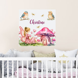Anpassat namn Rosa Mjölksvampar Poster