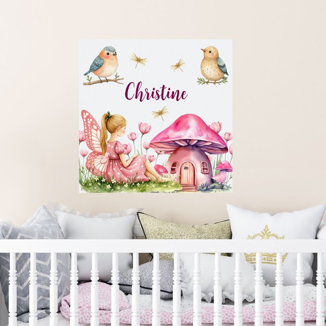 Anpassat namn Rosa Mjölksvampar Poster (Skapare uppladdad)