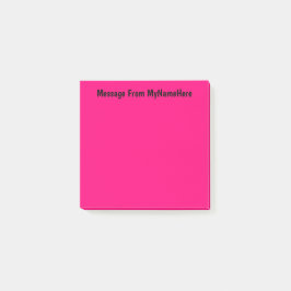 Anpassat namn, Rosa Post-it Block