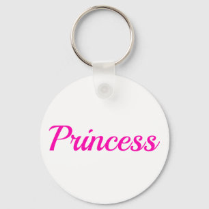 Anpassat namn Rosa Princess Nyckelring