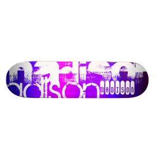 Anpassat namn; Rosa, Violet Blue, Magenta, lila Skateboard Bräda 19,5 Cm