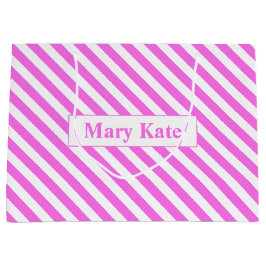 Anpassat namn Rosa/vit Rand