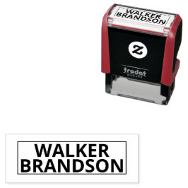 Anpassat namn Rubber Frimärke med Gräns (fet tecke Självfärgande Stämpel