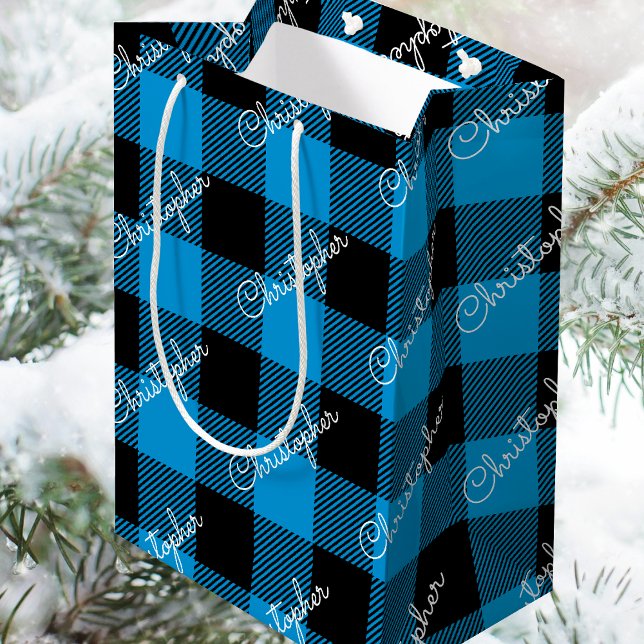 Anpassat namn Rustic Blue vid julbuffalo (Skapare uppladdad)