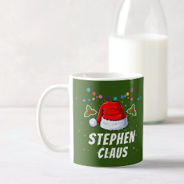 Anpassat namn Santa Hat jul-Helgdag Kaffemugg