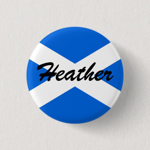 Anpassat namn, Scottish Flagga-format Knapp