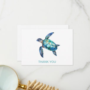 Anpassat namn Sea Turtle White Tack Kort
