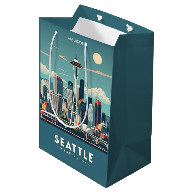 Anpassat namn Seattle Washington (Baksidan Vinklad)