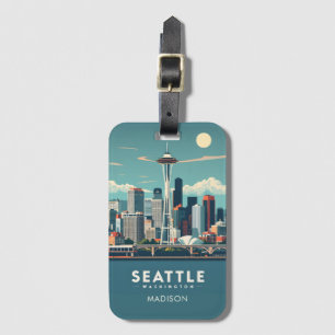 Anpassat namn Seattle Washington Bagagebricka