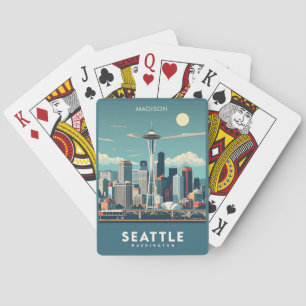 Anpassat namn Seattle Washington Casinokort