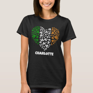 Anpassat namn Shamrock Klöver Heart St patricks da T Shirt