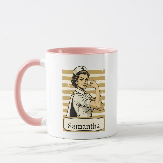 Anpassat Namn Sjuksköterska Liv Kaffemugg Present (Vänster)