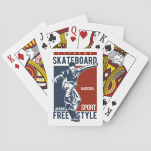 Anpassat namn Skateboarding Casinokort