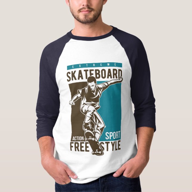 Anpassat namn Skateboardtröjor & jacka T Shirt (Framsida)