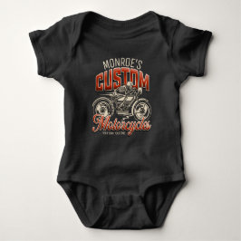 Anpassat namn Skeleton Motorcykel Shop T Shirt